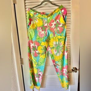 Lilly Pulitzer Palazzo Pants Large, 30.5” inseam, freshly dry cleaned, EUC